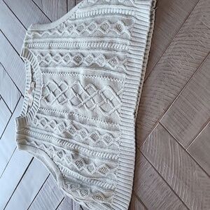 Altar’d State Sweater Vest Sleeveless Mint Sage Green Cable Knit Size XL